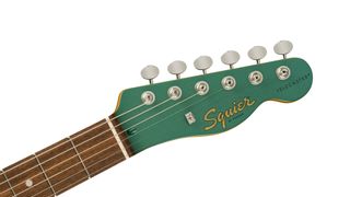 The headstock of the Squier Limited Edition Classic Vibe ’60s Telecaster SH