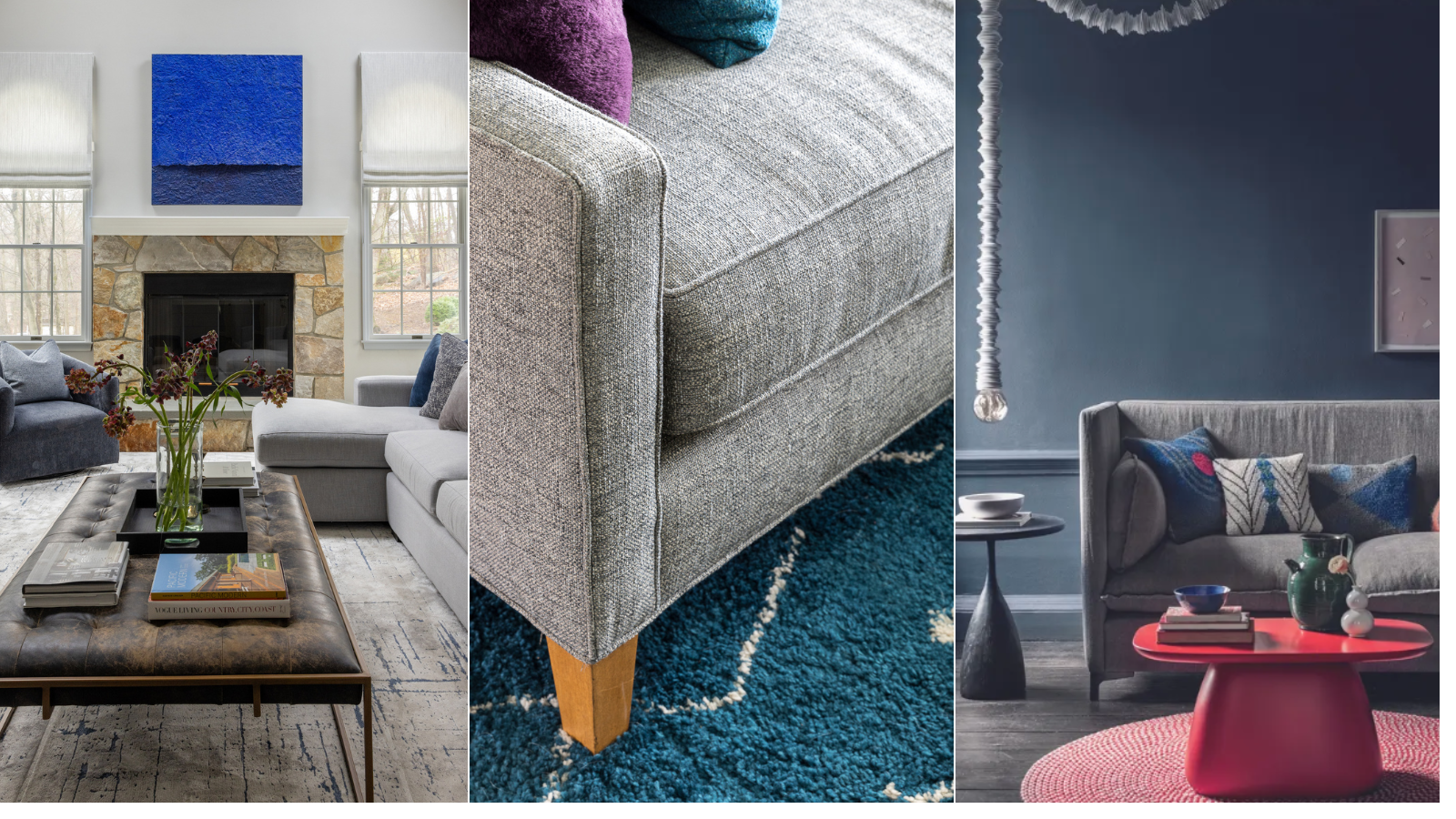 What rug color goes best with a gray couch? Interiors experts weigh in