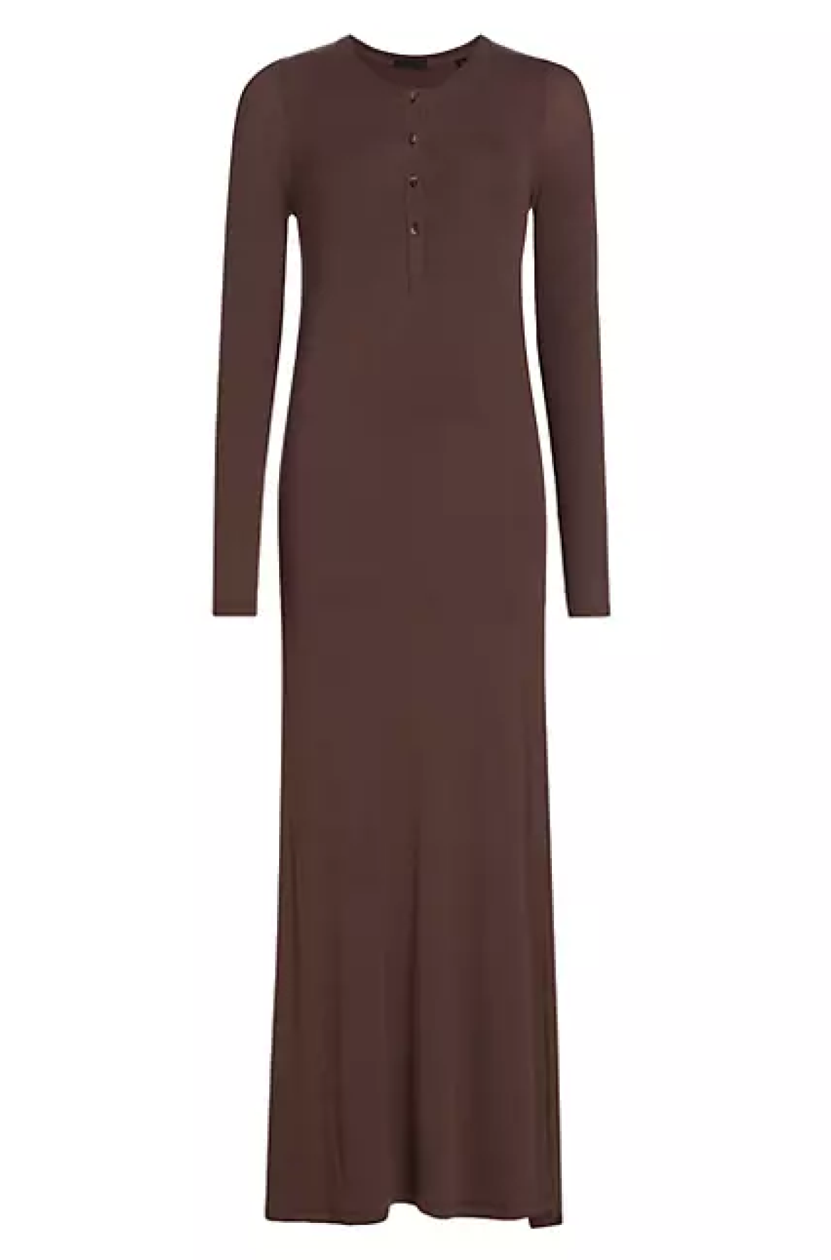 ATM Anthony Thomas Melillo Modal Rib Henley Maxi Dress