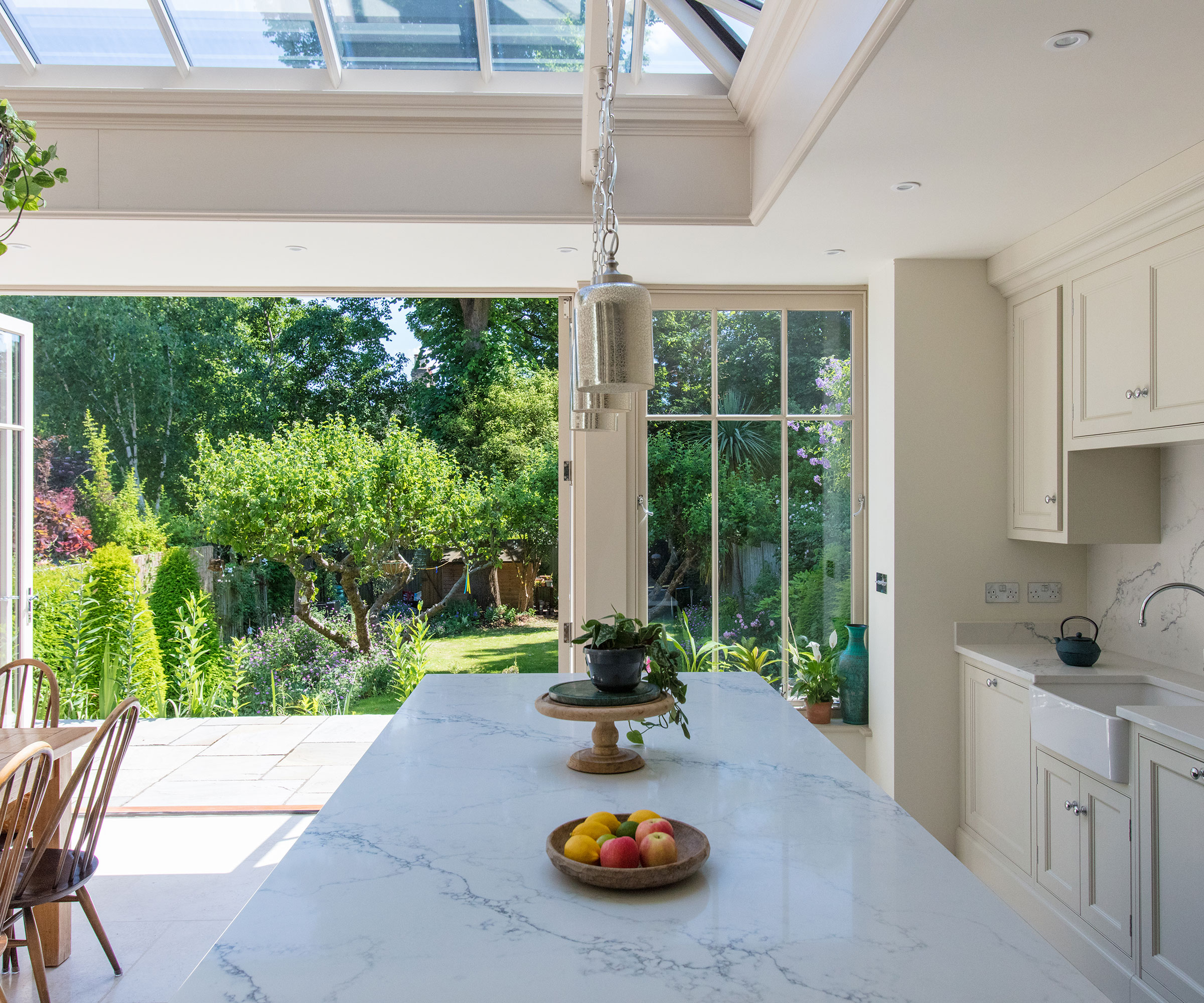 white Shaker kitchen orangery