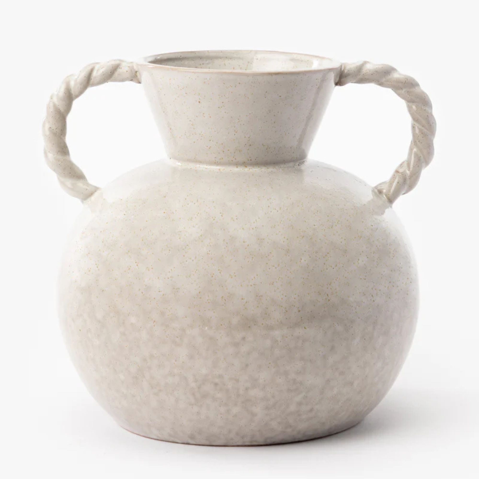 Tyrion Ceramic Vase with Statement Twisted Handles