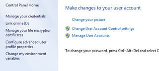 The Windows 7 user account control interface. Credit: Microsoft