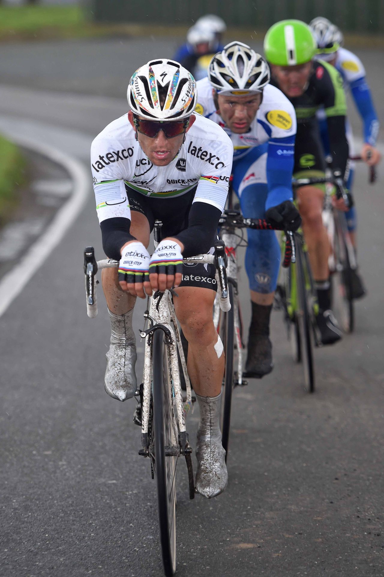 Michal Kwiatkowski (Etixx-Quickstep) leads the breakaway
