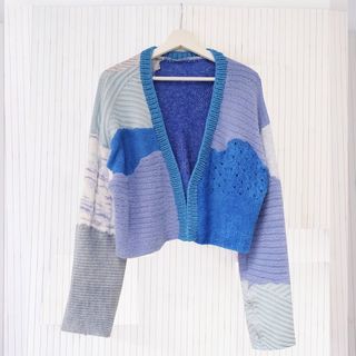 Lydia Bolton one-off patchwork cardigan 