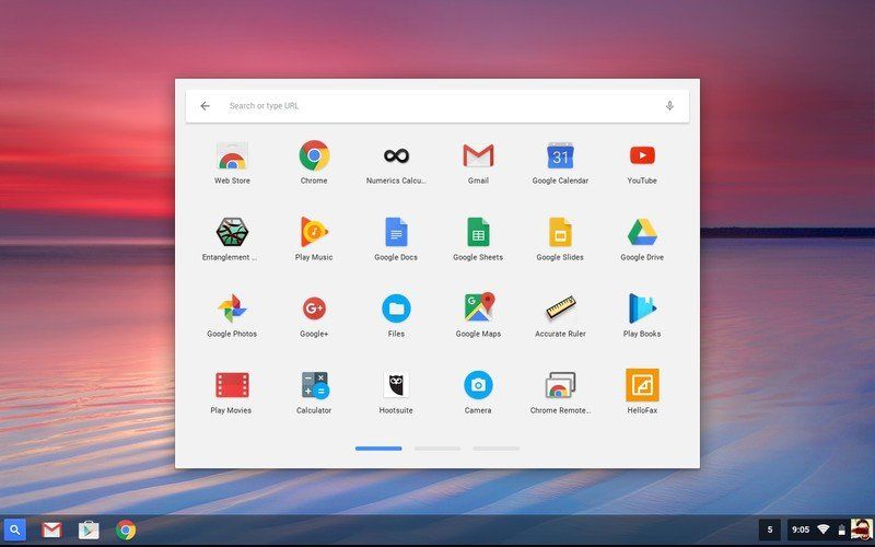 Chrome OS app launcher
