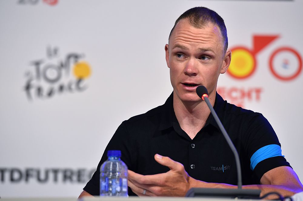 Chris Froome at the opening Tour de France press conference