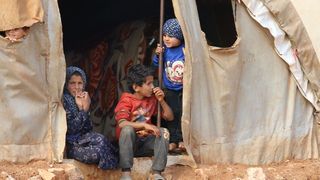Children in displacement camp