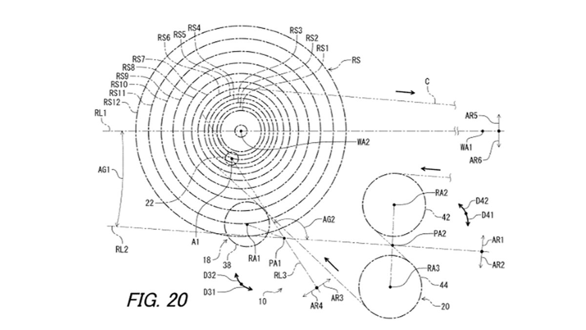 Shimano patent for rear derailleur