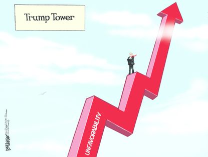 Political Cartoon U.S. trump Unfavorability