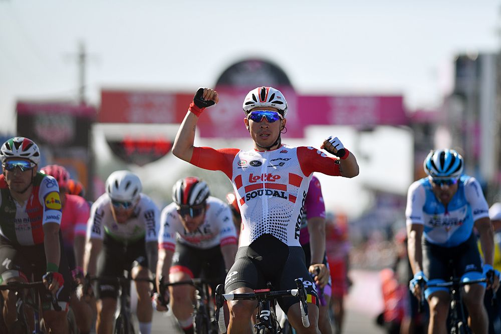 Caleb Ewan (Lotto Soudal) wins stage 11 at the Giro d'Italia
