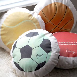 christmas gifts for boys: personalised sports cushions by not on the highstreet