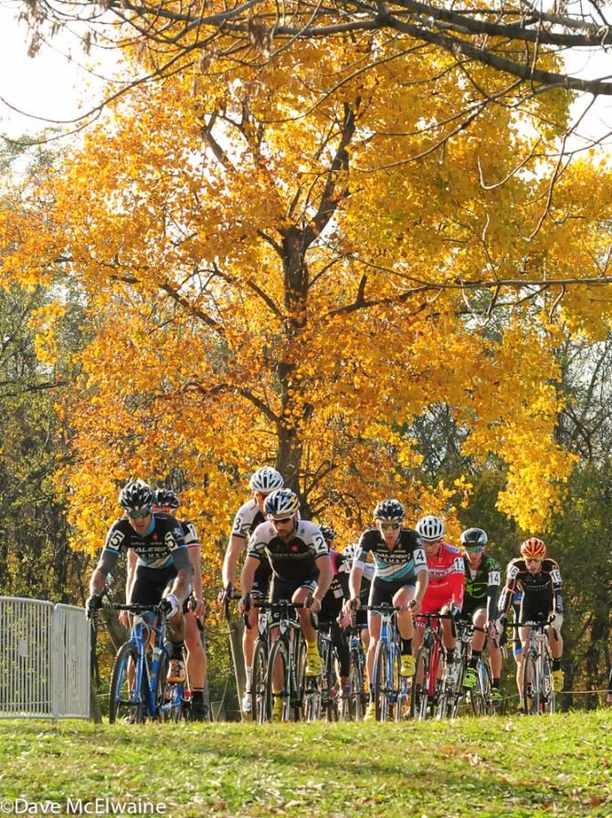 The peloton was huge for the first couple of laps