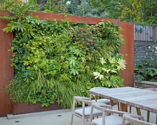 Industrial decor with living wall