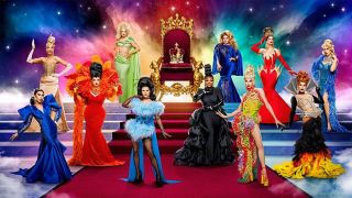 The lineup of the glamorous contestants of RuPaul's Drag Race UK vs The World season 2