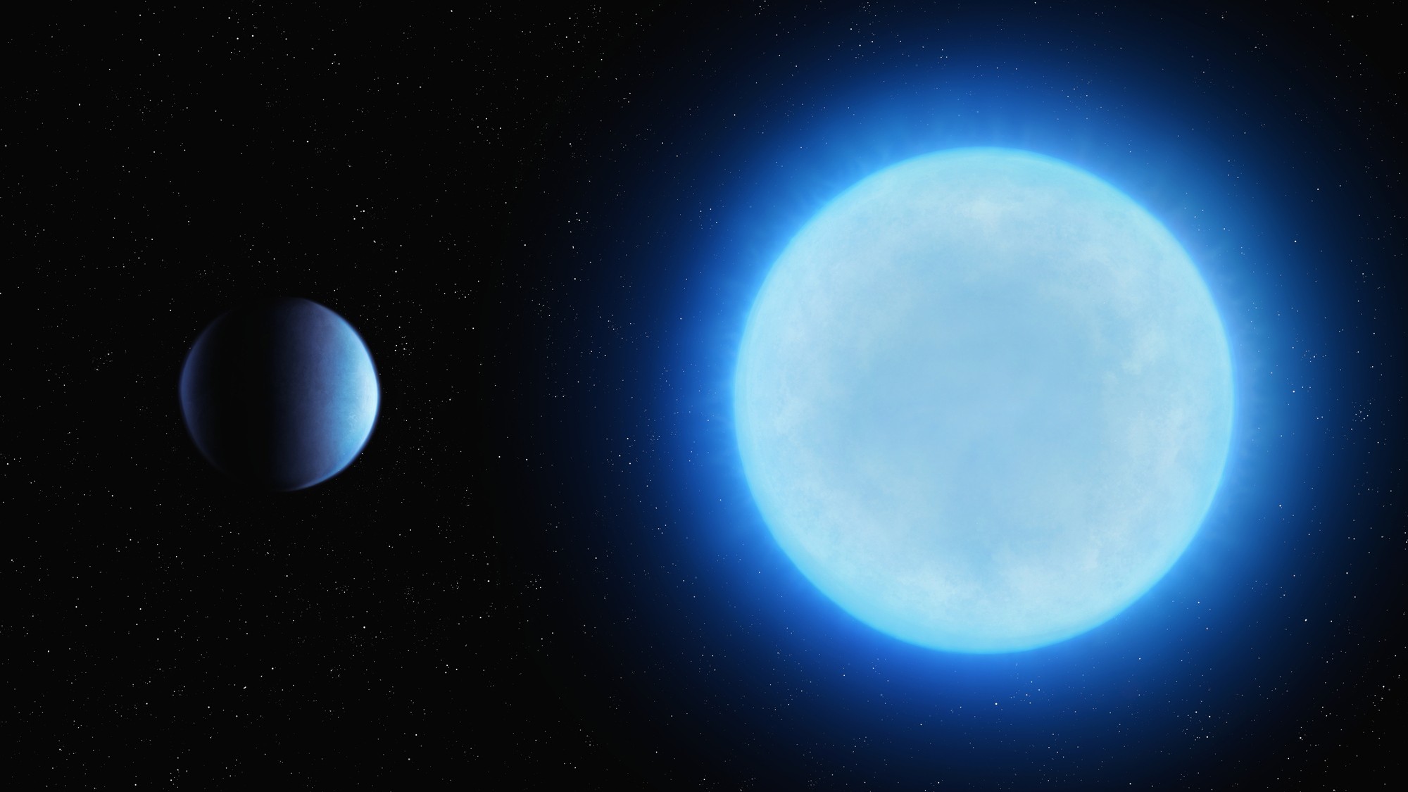 Planet next to white dwarf star
