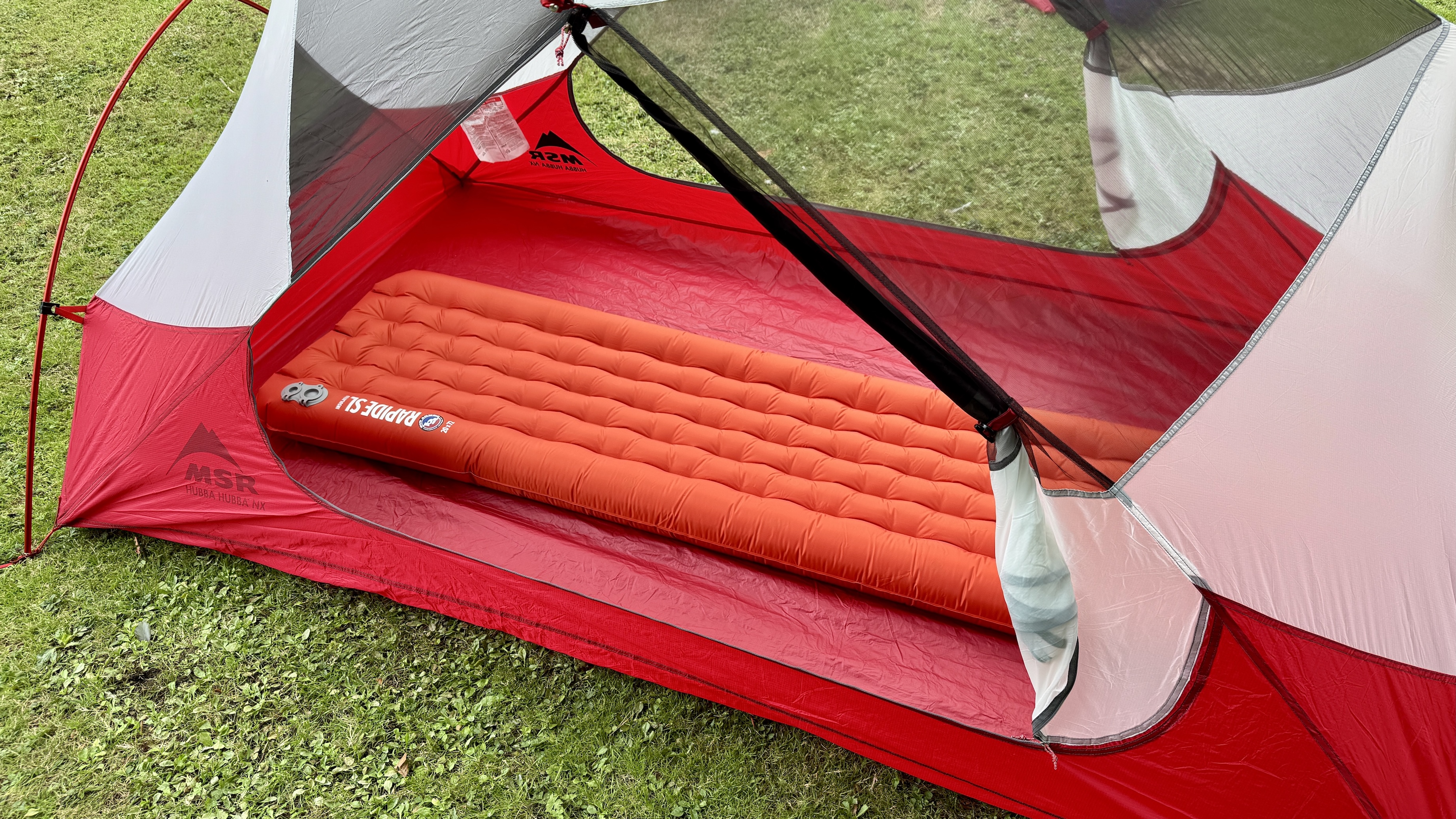 Big Agnes Rapide SL insulated sleeping pad in use