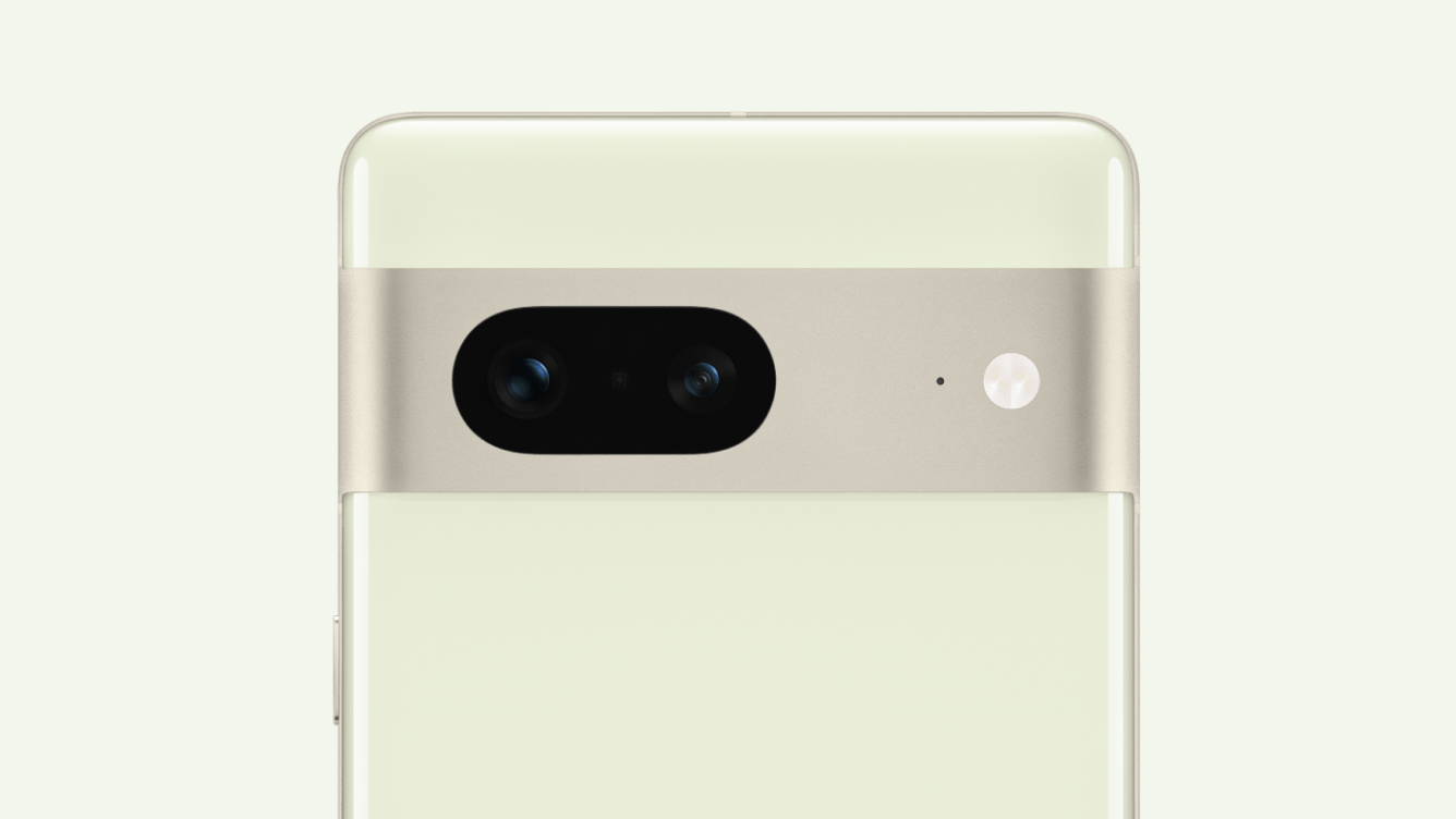 Google Pixel 7 phone in lemongrass colorway