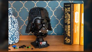 Lego Star Wars Darth Vader Helmet 75304_On display with pieces nearby_Mike Harris