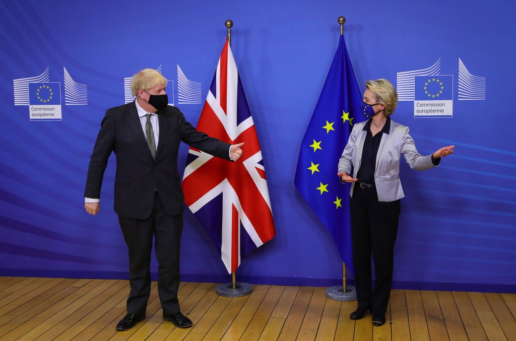 Boris Johnson and Ursula von der Leyen.