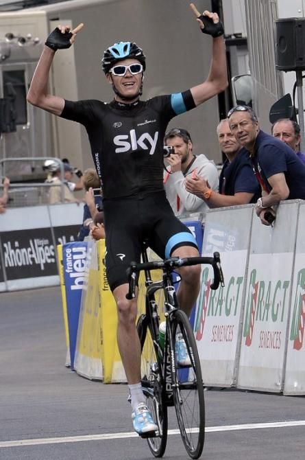 Chris Froome (Sky) climbed away for the stage and overall race lead