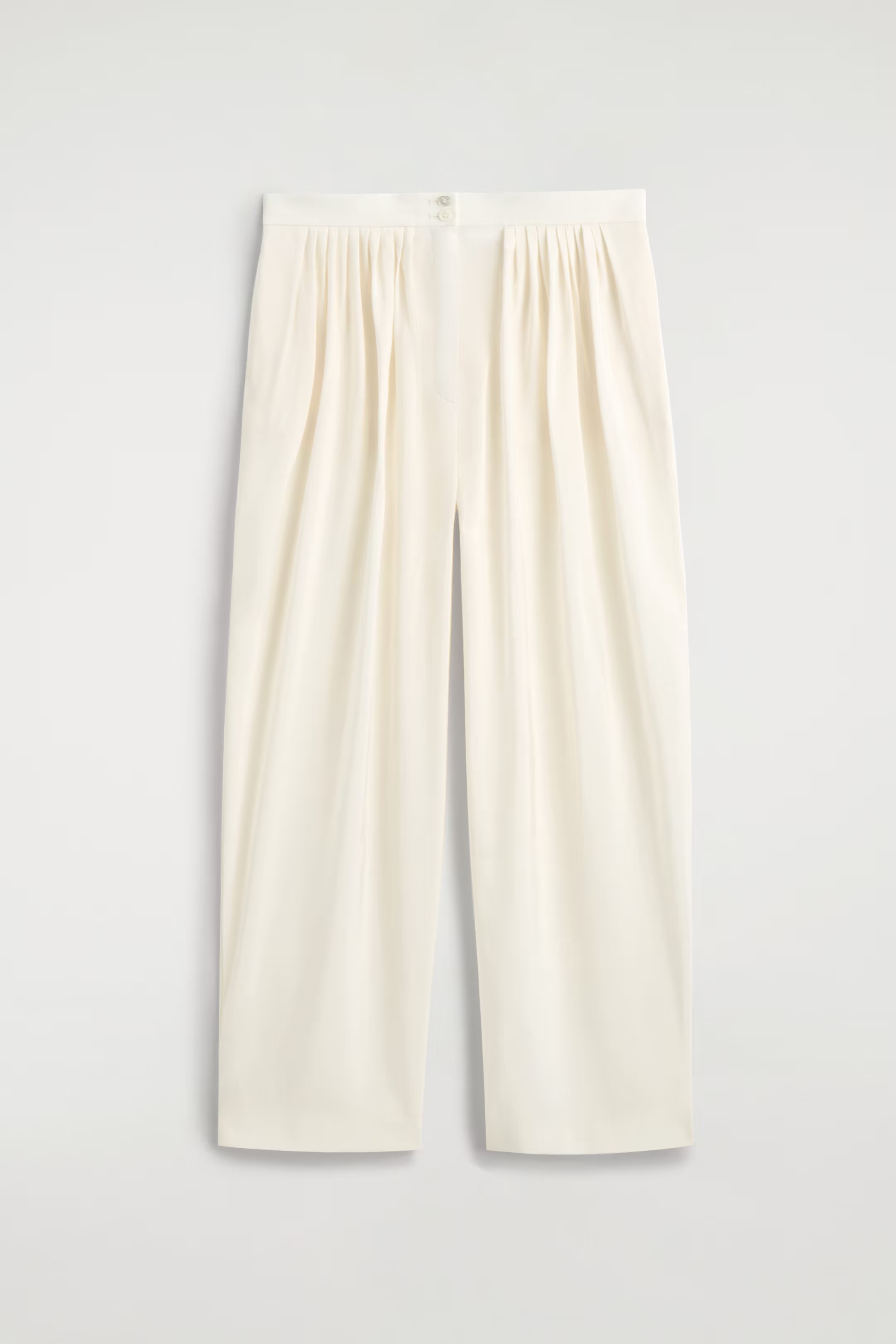 COS, Draped Pleated Straight-Leg Pants