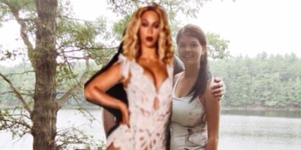 Woman forgets about her ex-boyfriend by replacing him (in photos) with Beyoncé