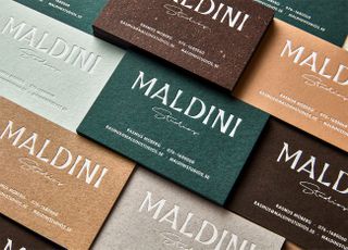 letterpress business cards: Maldini Studios