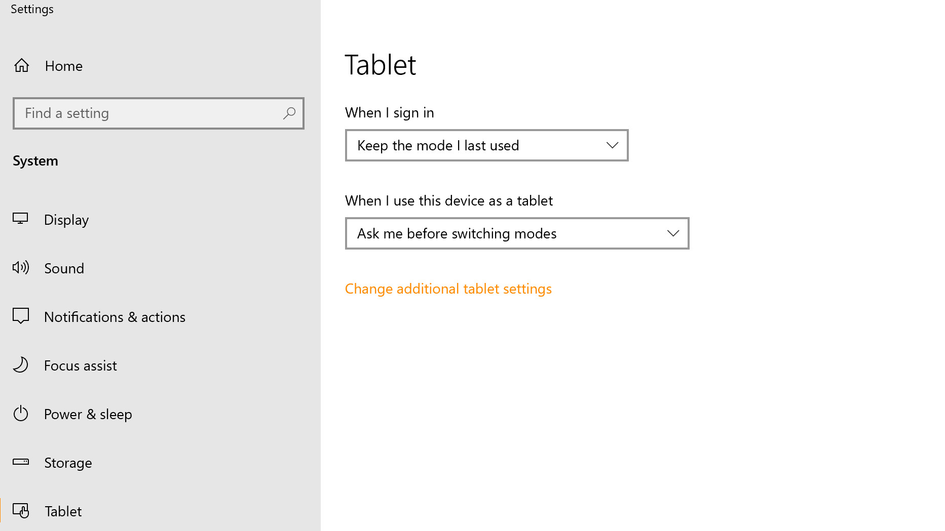 Windows 10 Tablet Options