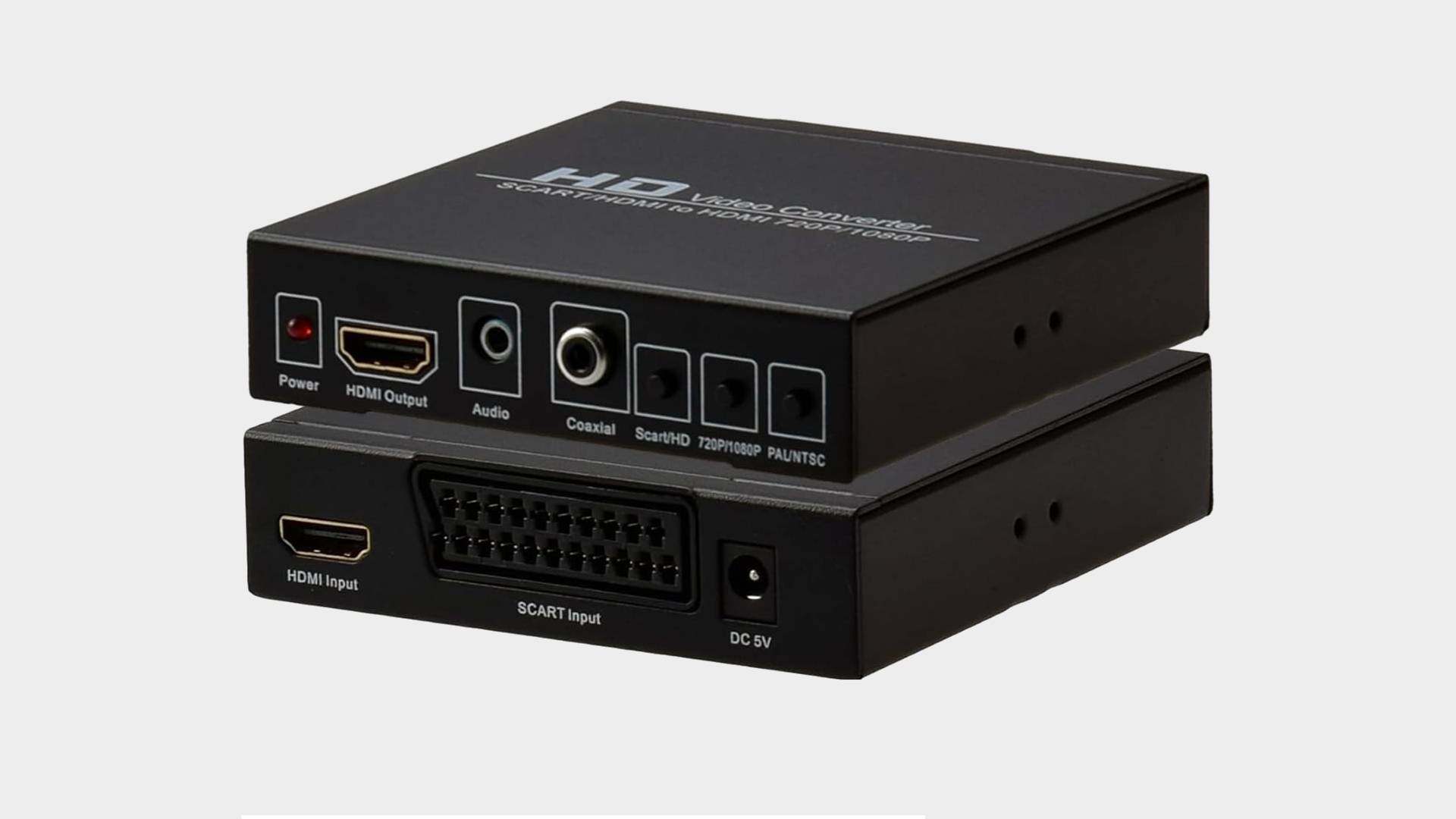 HD Video converter with HDMI input and SCART output.