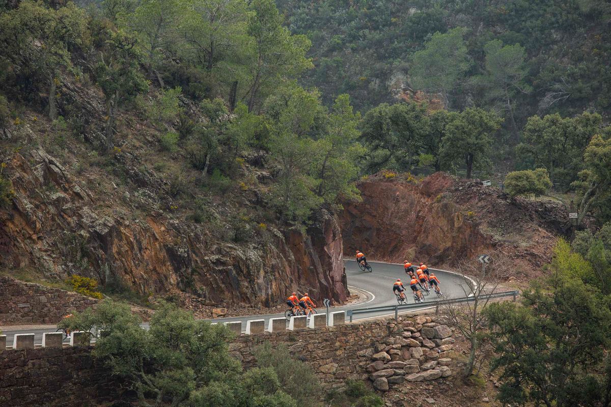 Rally Cycling at the team's training camp in Castellon de la Plana, Spain