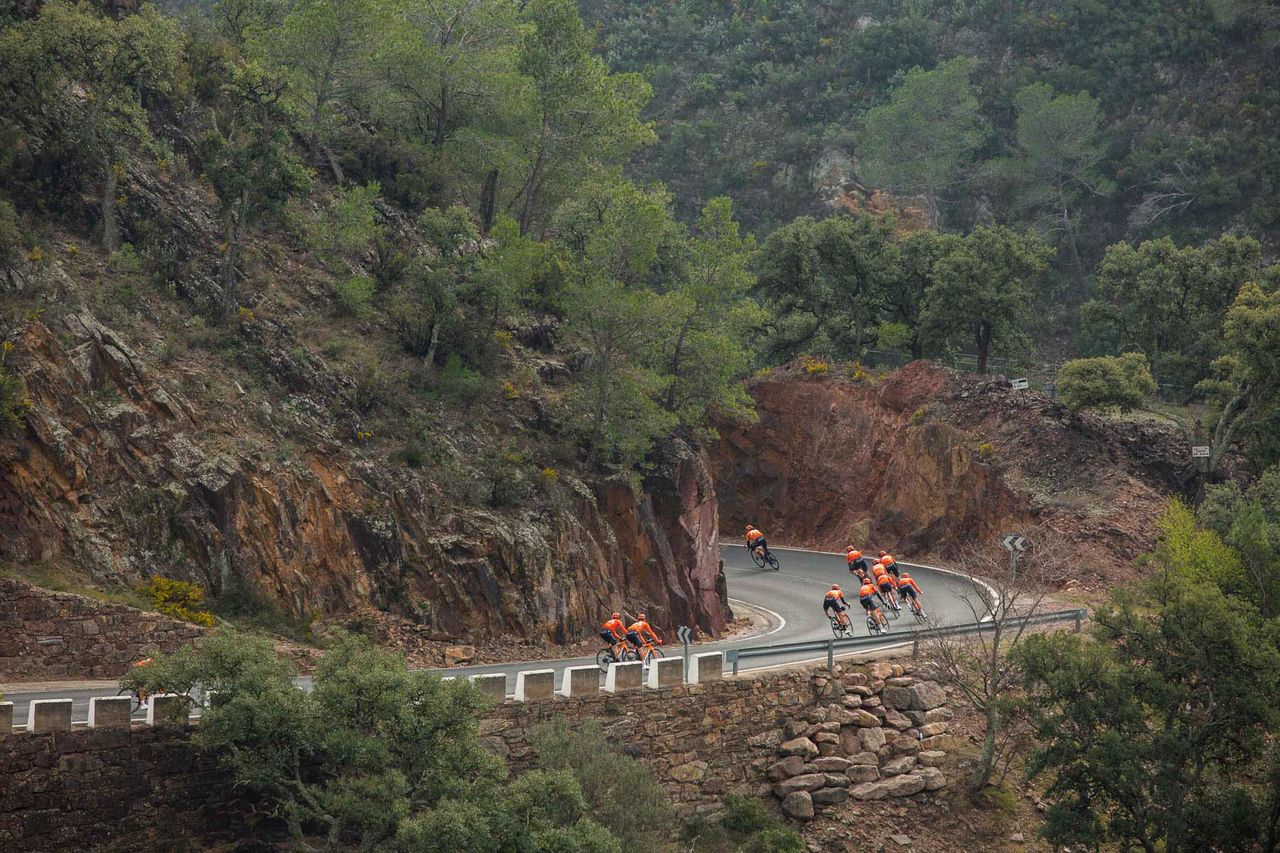 Rally Cycling at the team's training camp in Castellon de la Plana, Spain