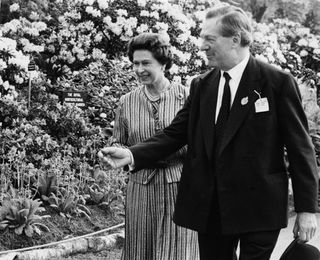 Queen Elizabeth II on a tour of the Chelsea Flower Show
