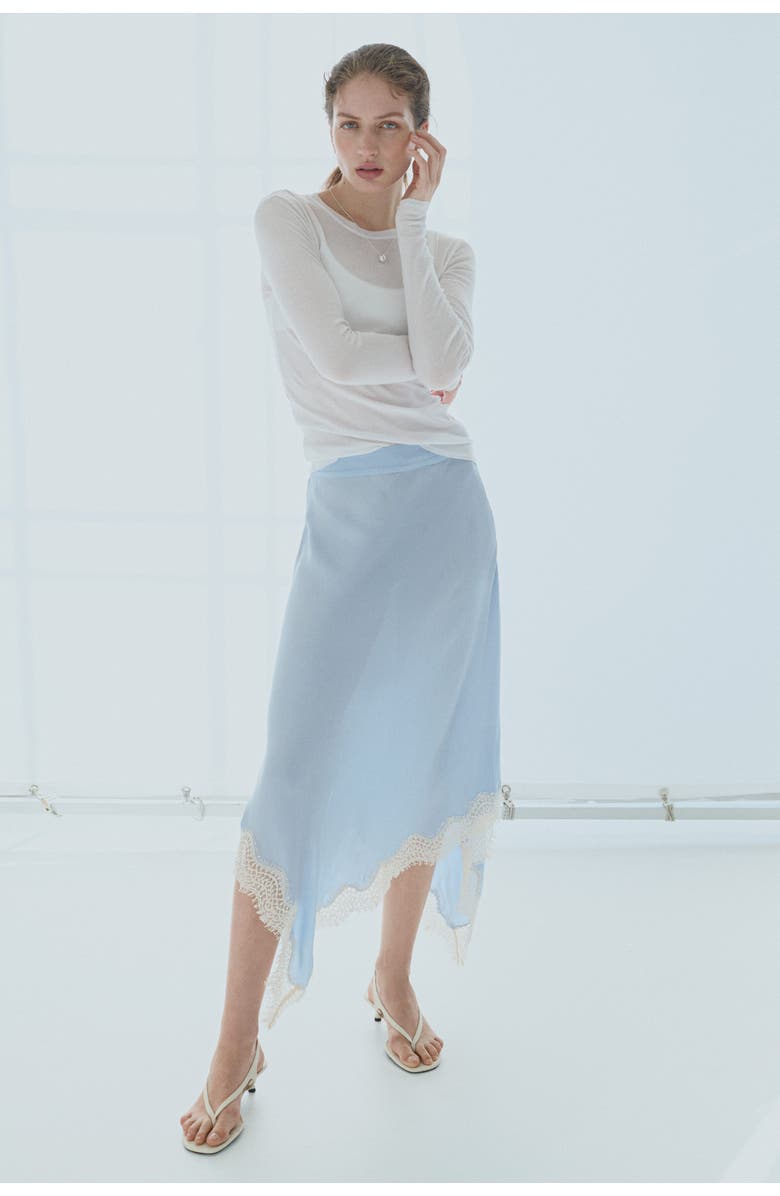 Asymmetric Viscose Skirt