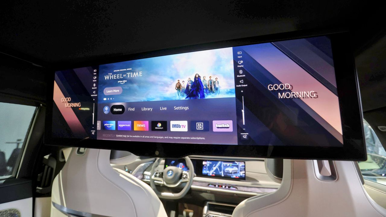 Close-up of the large Theater Screen display