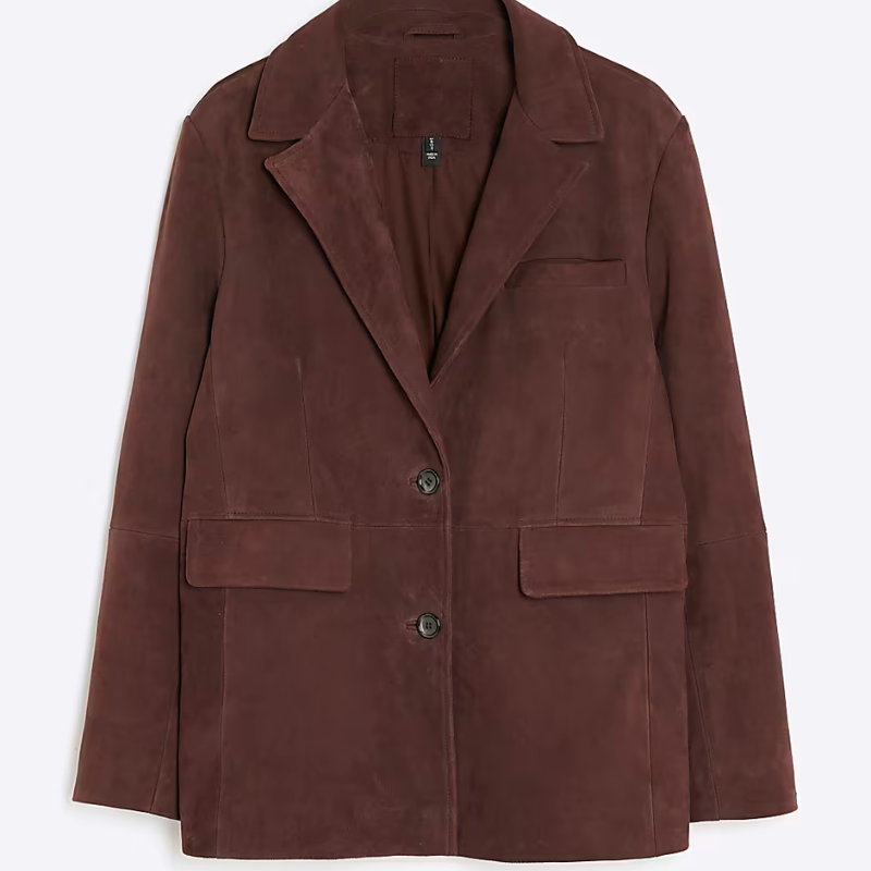 River Island brown suede blazer