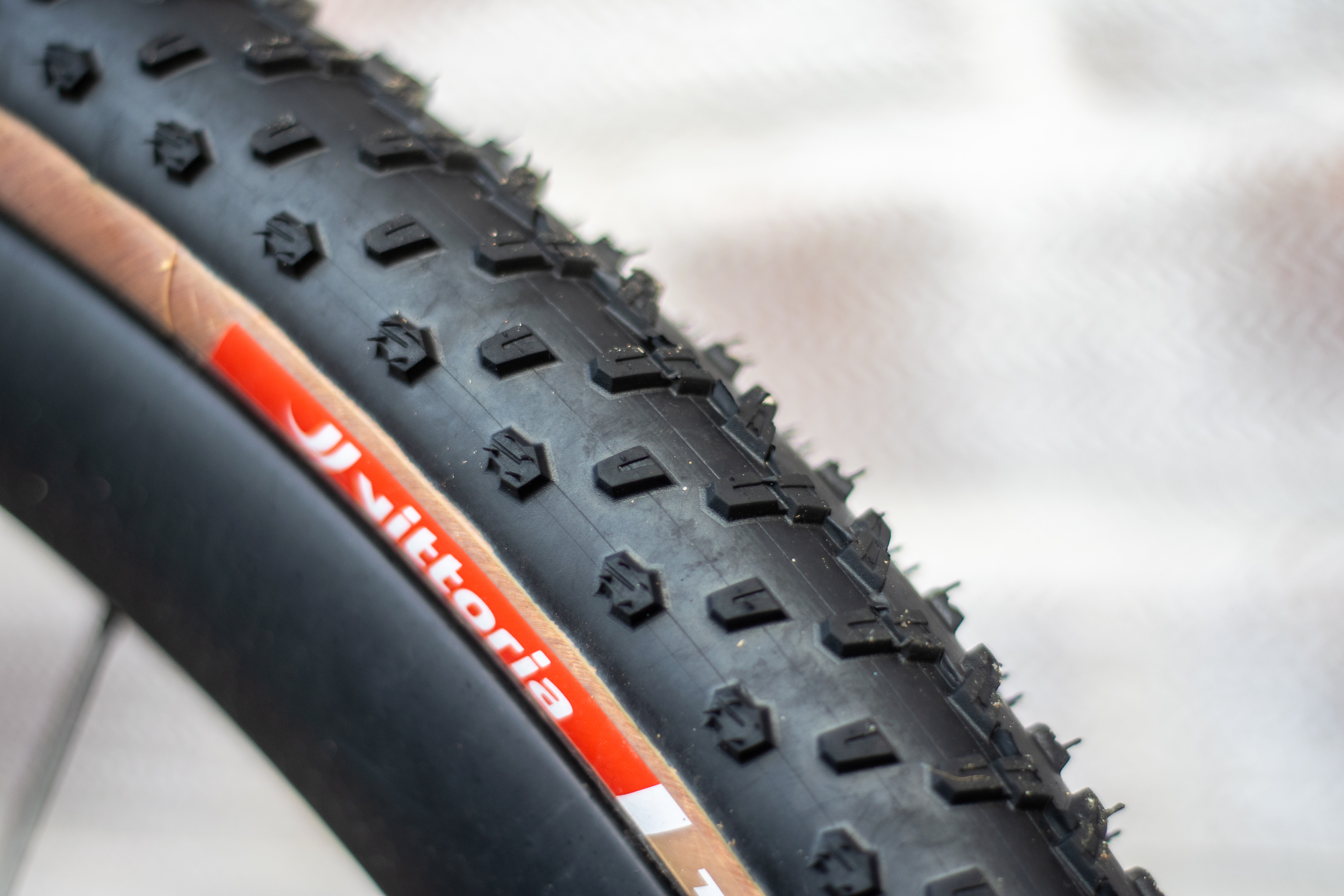A Vittoria Terreno T90 gravel tyre