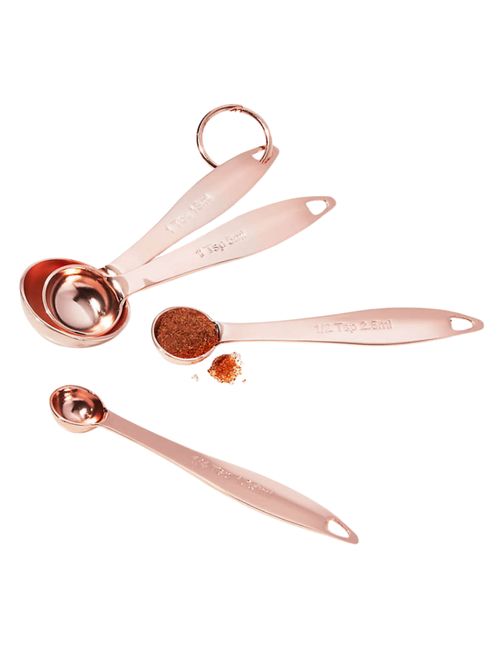Copper Measuring Spoons, Set of 4