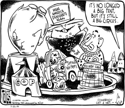 Political cartoon U.S. Convention circus
