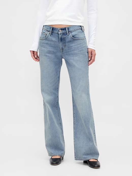 Gap, Mid Rise Rigid Relaxed Flare Jeans (Were $90)