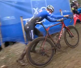 Mathieu van der Poel races cyclocross aboard a new Canyon Inflite
