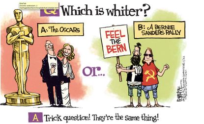 Political Cartoon U.S. Sanders Oscars