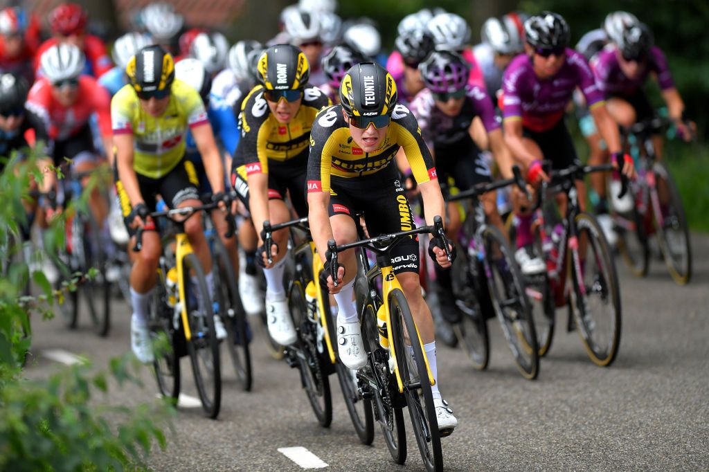 HARDENBERG NETHERLANDS AUGUST 25 Teuntje Beekhuis of Netherlands and Team Jumbo Visma during the 23rd Simac Ladies Tour 2021 Stage 1 a 1344km stage from Zwolle to Hardenberg SLT2021 UCIWWT on August 25 2021 in Hardenberg Netherlands Photo by Luc ClaessenGetty Images