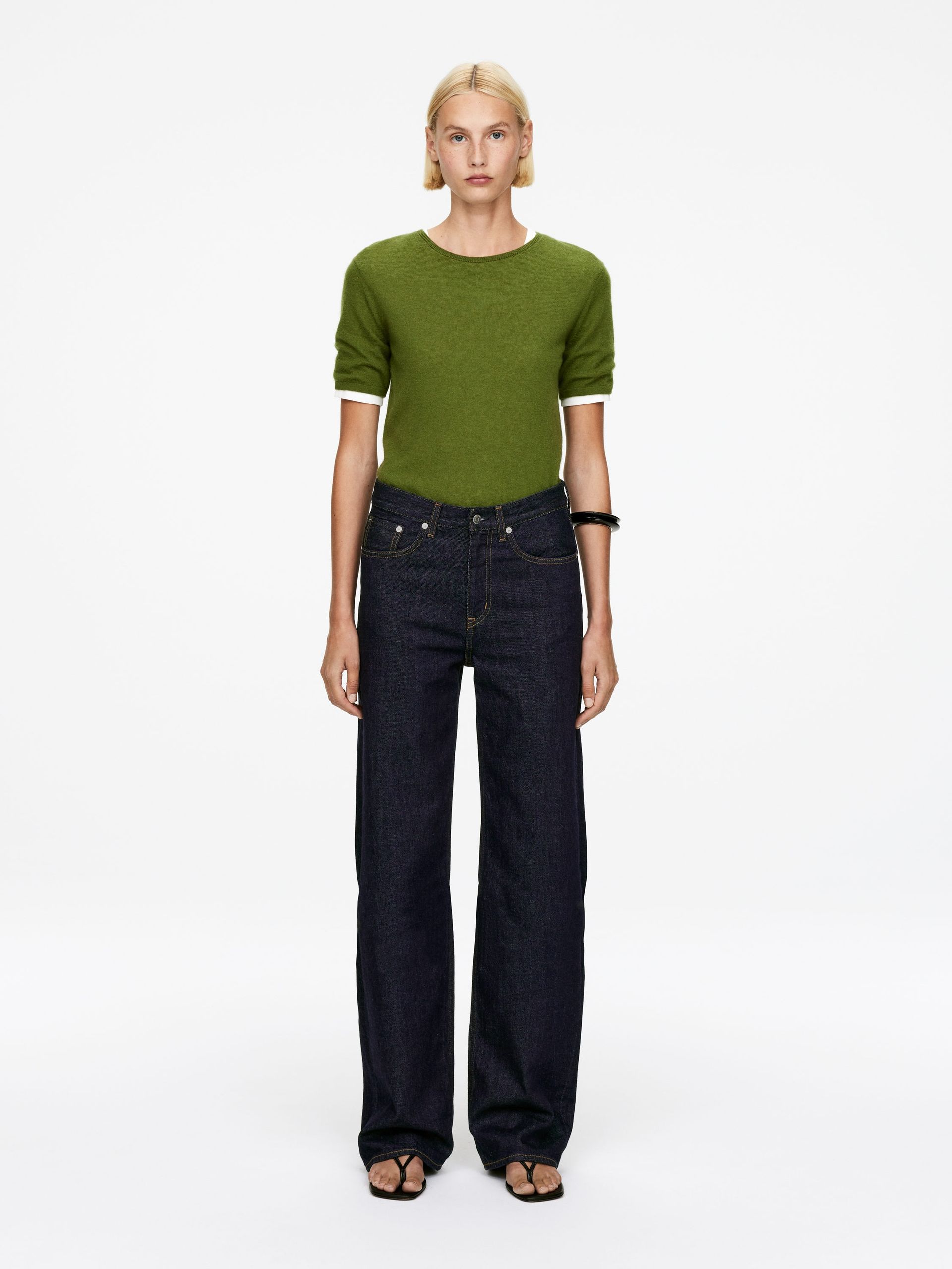 Coral Wide Jeans – Dark Blue – Women – Arket Gb