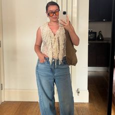 Emma wearing M&S jeans