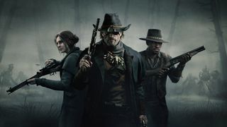 Hunt Showdown 1896 key art with 3 cowboy characters