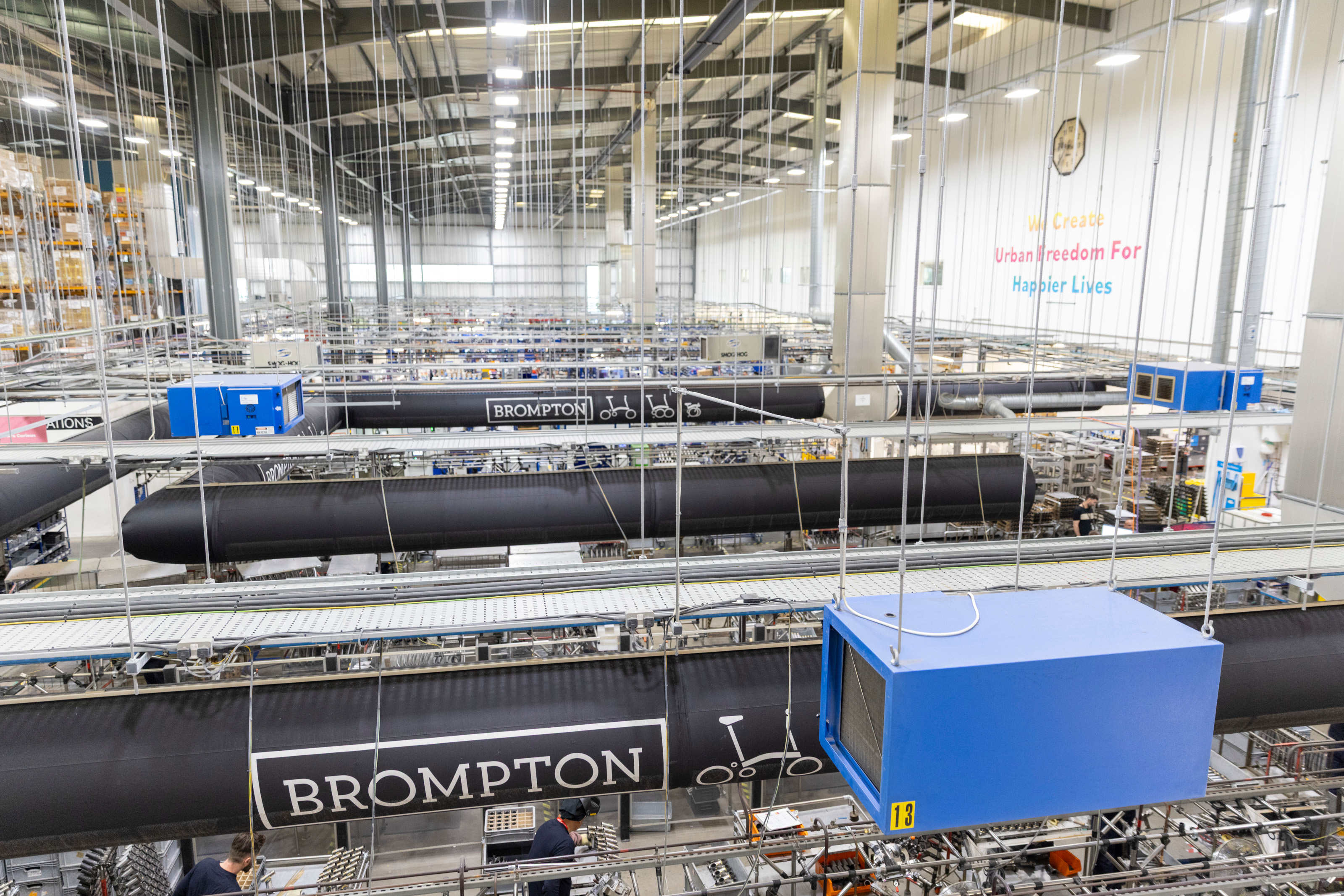 An overall view of the Brompton factory in Greenford
