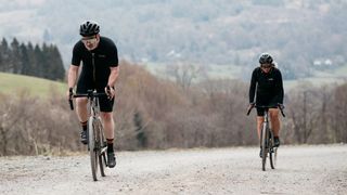 The best gravel bike helmets being worn by male and female riders