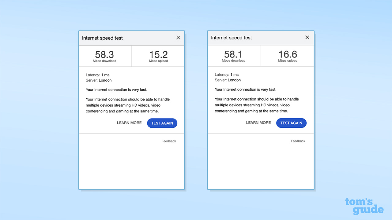 تست‌های سرعت WireGuard و Dausos Surfshark