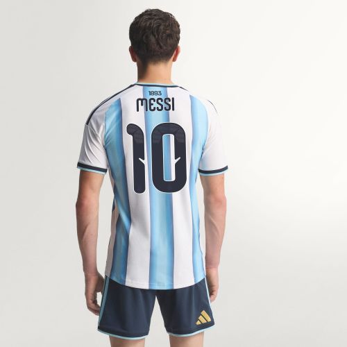 Argentina 26 Home Messi Authentic Jersey