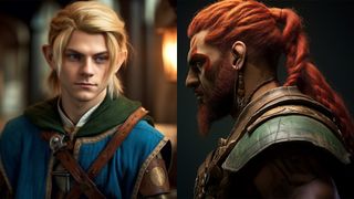 Ai generated images of live action Link and Ganondorf 